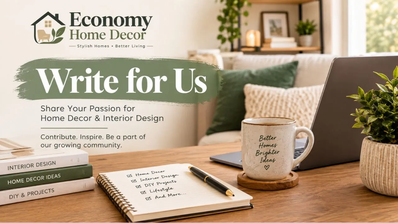Economy Home Decor Write for Us – Share your passion for home decor and interior design.
